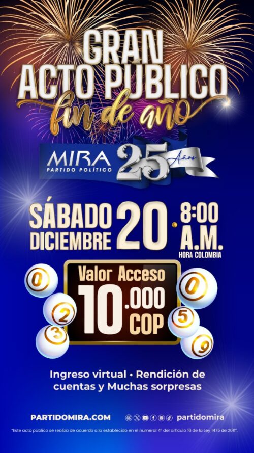 GRAN ACTO PÚBLICO MUNDIAL - 20 DICIEMBRE